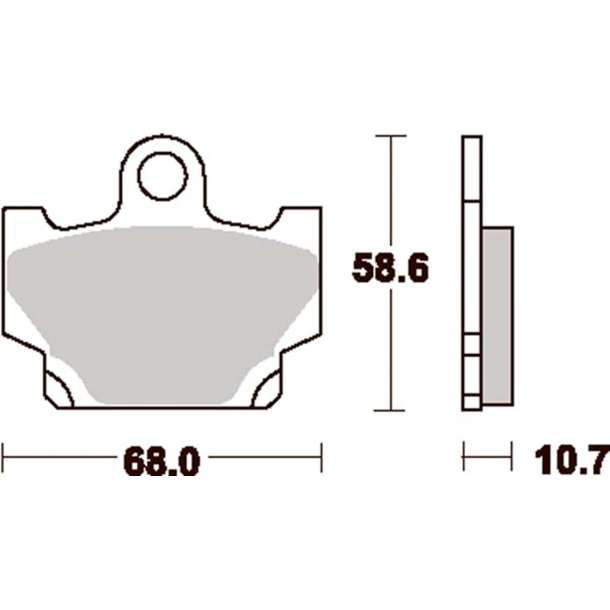 SBS SBS550DCC BREMSEKLODSER RACING DUAL CARBON 550DCC YAMAHA RD80 RD125 RD350 RACE USE ONLY BANE BRU