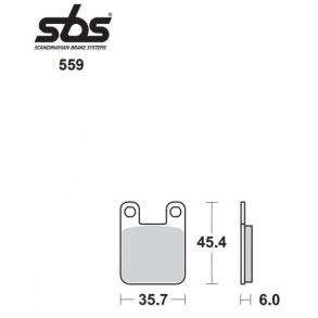 Bremseklodser SBS 559HF STREET MC CERAMIC Aprilia, BETA, Derbi, GasGas, Montesa, Rieju, mfl.