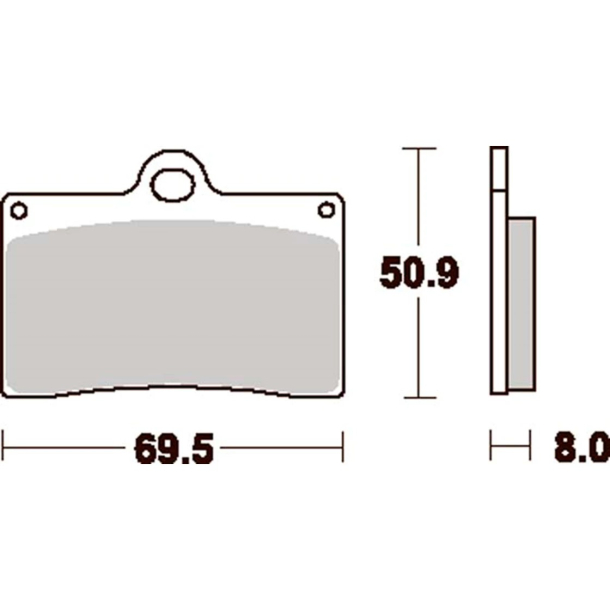SBS SBS566DC Bremseklodser RACING DUAL CARBON 566DC RACE ONLY          