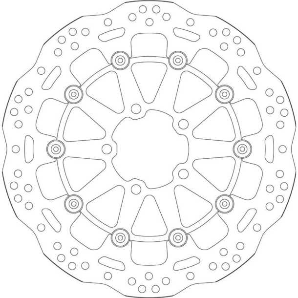 SBS SBS6093A BREMSESKIVE WAVE DESIGN 6093A 320MM SUZUZKI GSX-R600�GSX-R750 GSX-R1000�TL1000 GSX1300R