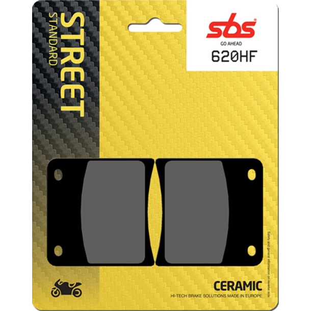 SBS SBS620HF BREMSEKLODSER STREET MC CERAMIC 620HF FRONT (REAR) FOR (BAG) SUZUKI GSX400 GSX600F GSX750F GSX1100F GSX1100G GV1400 VX800