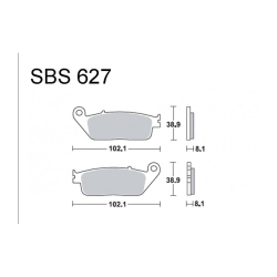  SBS SBS657LS BREMSEKLODSER STREET MC EXCEL SINTER BAG 657LS