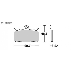 SBS 631HS BREMSEKLODSER STREET MC EXCEL SINTER