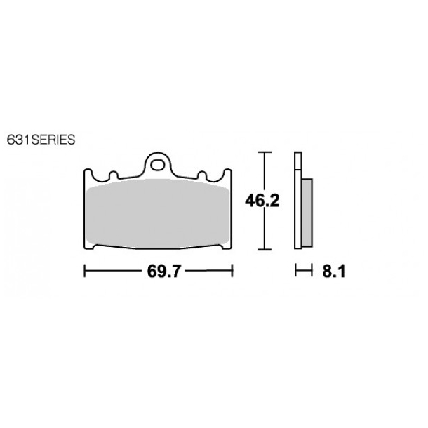 SBS 631HS BREMSEKLODSER STREET MC EXCEL SINTER