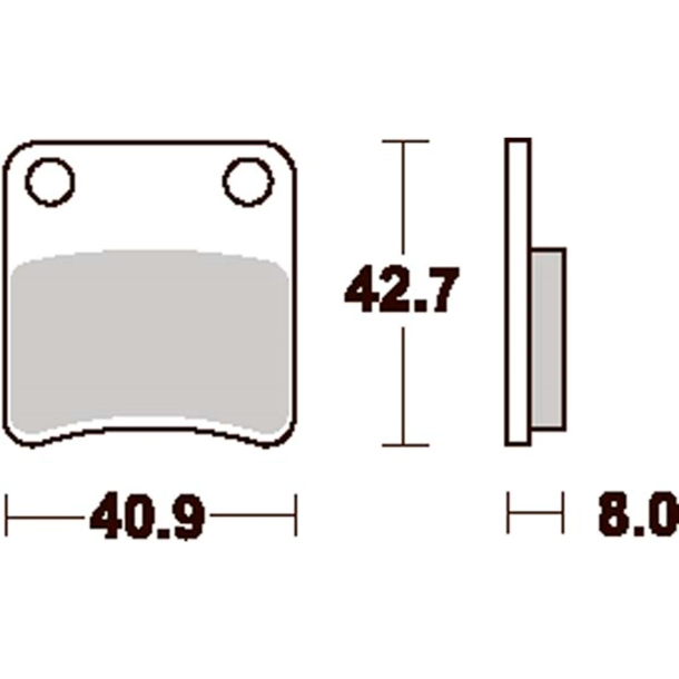 SBS SBS115CT BREMSEKLODSER MAXI CARBON CARBONTECH 115CT Parkering ATV PARKING BRAKE ATV SCOOTER 