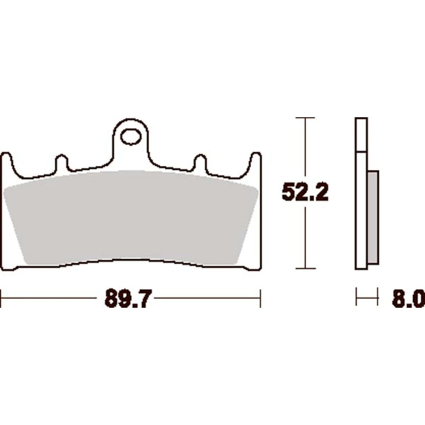SBS SBS686H.HS BREMSEKLODSER STREET MC EXCEL SINTER HD 686H.HS FRONT HARLEY DAVIDSON