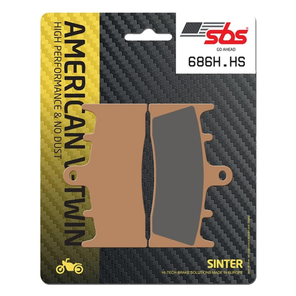 SBS SBS686H.HS BREMSEKLODSER STREET MC EXCEL SINTER HD 686H.HS FRONT HARLEY DAVIDSON