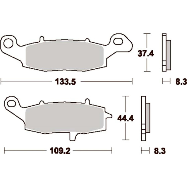 SBS SBS705HF BREMSEKLODSER STREET MC CERAMIC 705HF BRAKE PAD KIT (NON O.E. ALTERNATIVE) VENSTRE LEFT LH Disc pad s�t CF MOTO KAWASAKI SUZUKI WK BIKES