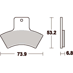 SBS SBS755RSI BREMSEKLODSER OFF ROAD RACING SINTER 755RSI LINHAI POLARIS QUADZILLA ATV