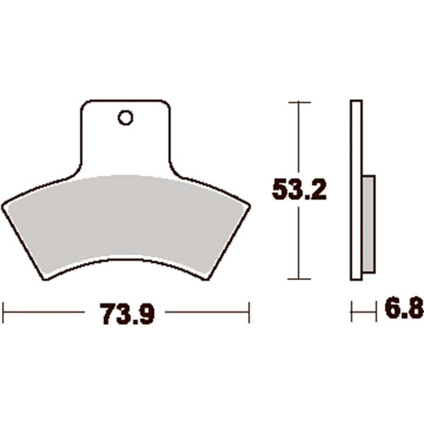SBS SBS755RSI BREMSEKLODSER OFF ROAD RACING SINTER 755RSI LINHAI POLARIS QUADZILLA ATV