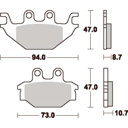 SBS SBS810HF BREMSEKLODSER STREET MC CERAMIC 810HF Bombardier Kawasaki Kymco Sym Yamaha
