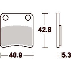 SBS SBS879HF BREMSEKLODSER STREET MC CERAMIC 879HF 670HF Parkering ATV PARKING BRAKE SCOOTER 