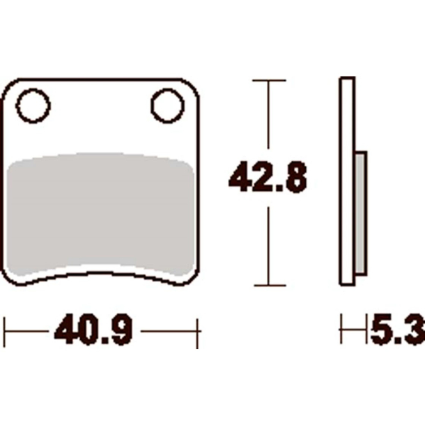 SBS SBS879HF BREMSEKLODSER STREET MC CERAMIC 879HF 670HF Parkering ATV PARKING BRAKE SCOOTER 