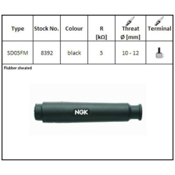 NGK 8392 SD05FM T�ndr�rsh�tte SD05FM 5 KOhm