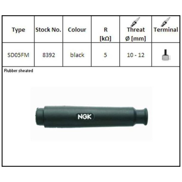 NGK 8392 SD05FM T�ndr�rsh�tte SD05FM 5 KOhm