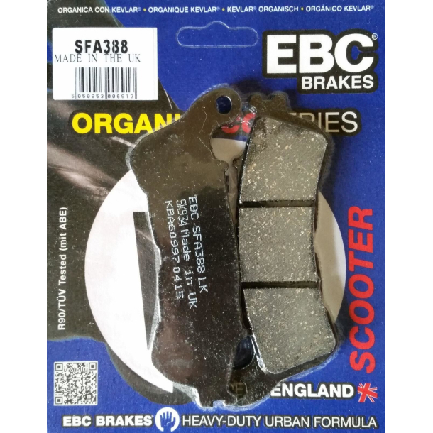 BREMSEKLODSER EBC SFA388 SCOOTER Disc pad st SBS 828-192 / VD-172