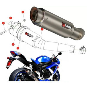 SCORPION GP1 Lyddmper TITANIUM RUND SUZUKI GSX-R600/GSX-R750 08-10