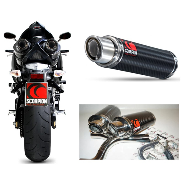 SCORPION Lyddmpere Dual CARBON OVAL SUZUKI B-KING 1340 08-