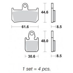 Bremseklodser SBS839SP STREET MC PERFORM EVO SINTER YamahaMT-01 YZF-R1XV1700 V-Max 1700