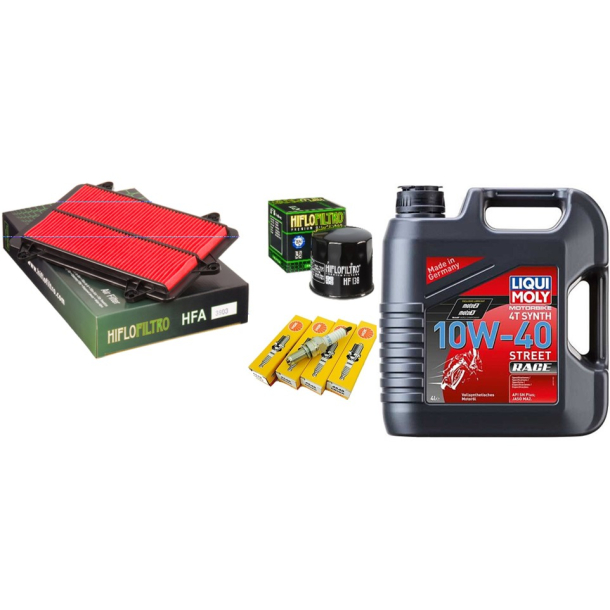 Servicekit SUZUKI TL1000R 98-03 olie, oliefilter, luftfilter, tndrr, pakning bundpop