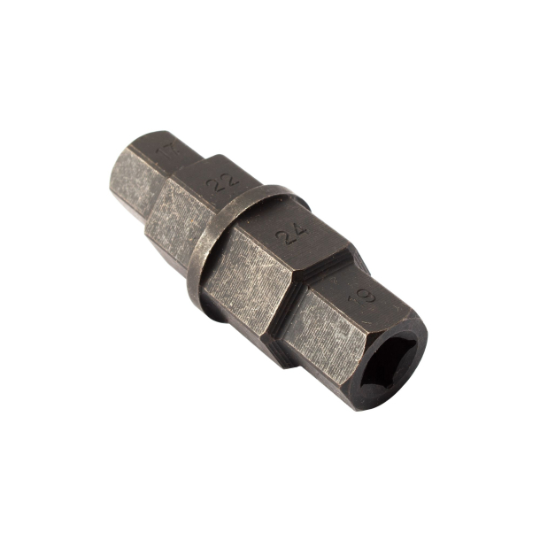 Top til foraksel indvendig 6 kant unbraco 17-19-22-24 mm.  Bike It Cr-Mo Front Axle Driver Tool 