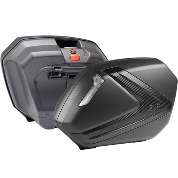 Givi V37NNT sidetaskest  2 x 37 liter til PLX/PLXR-holdere Klar refleks CARBON "LOOK"