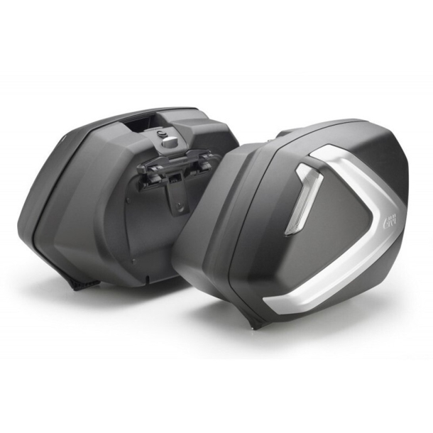 Givi V37NT sidetaskest  2 x 37 liter til PLX/PLXR-holdere Klar  refleks ALU "look"