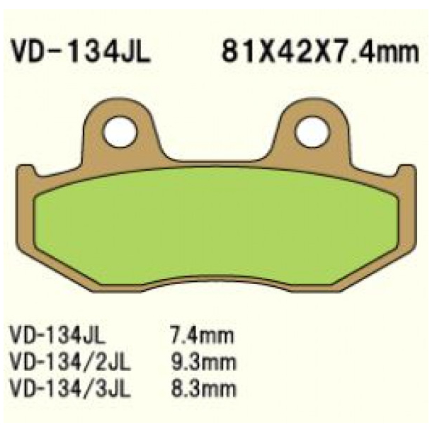 Vesrah VD-134JL bremseklodser Honda foran