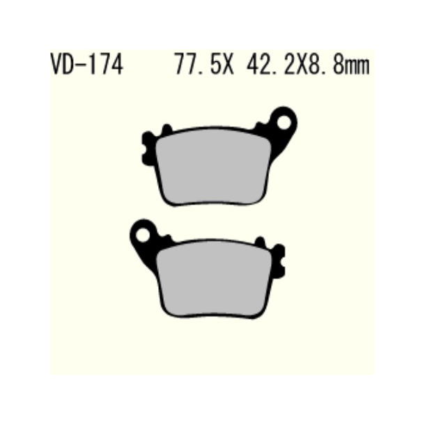 VESRAH Bremseklodser VD-174KV KEVLAR BAG
