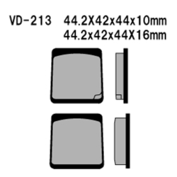 VESRAH VD-213KV Bremseklodser YAMAHA FS1DX RD50 RD125 RD200 RS100
