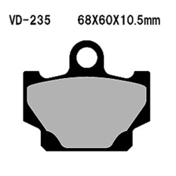 VESRAH VD-235KV Bremseklodser YAMAHA RD80 RD125 RD350 SR125 SR250 XV250