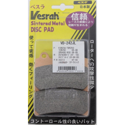 VESRAH VD-242JL BREMSEKLODSER Sinter VD242JL FRONT REAR YAMAHA