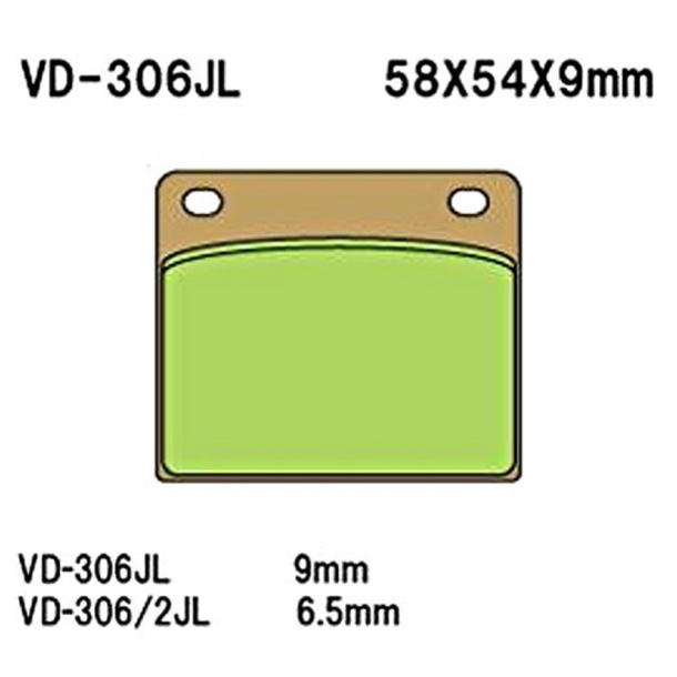 VESRAH VD-306JL BREMSEKLODSER SinterMetal KAWASAKI Z SUZUKI GS GSX