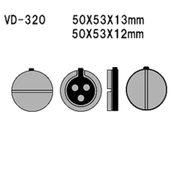 Vesrah�VD-320KV Bremseklodser�PAD COMP. SET NON O.E. SUZUKI 59300-47870�GS425 GS550 GS1000�GT200�GT