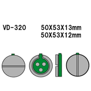 Vesrah�VD-320KV Bremseklodser�PAD COMP. SET NON O.E. SUZUKI 59300-47870�GS425 GS550 GS1000�GT200�GT