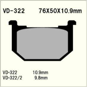 VESRAH Bremseklodser VD322 Suzuki GN GS GSX