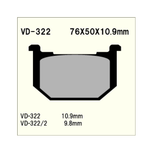VESRAH Bremseklodser VD322 Suzuki GN GS GSX