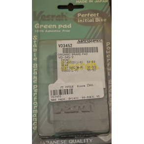VESRAH VD345/2KV BREMSEKLODSERFRONT (REAR) FOR (BAG) SUZUKI GSX400 GSX600F GSX750F GSX1100F GSX1100G GV1400 VX800