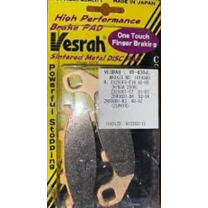VESRAH VD-430JL BREMSEKLODSER Sinter SinterMetal FRONT/REAR Kawasaki GPX250 KR-1 GPZ500S ZR550 Zephyr Suzuki RGV250