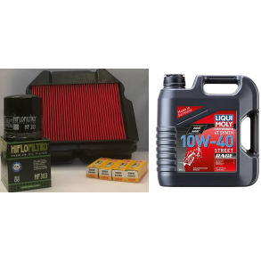 Servicekit HONDA VFR400R (NC30)90-93 RVF400NC35 olie, oliefilter, luftfilter, tndrr, pakning bund