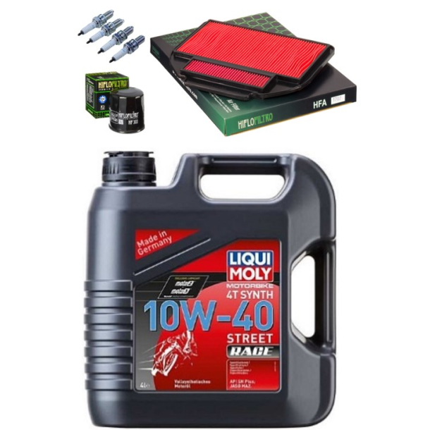 Servicekit HONDA VFR750 RC24 86-89 VFR700 olie, oliefilter, luftfilter, tndrr, bundproppakning 