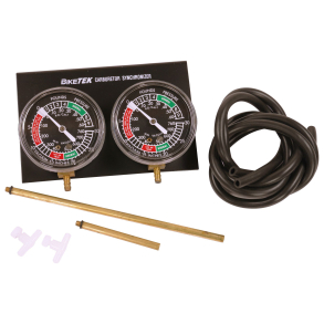 Karburator Synkronisering BikeTek Vacuum Gauge 2 Cylinde Synkroniseringsv�rkt�j Til Justering Af Karburatorer 2 Ure