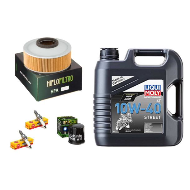 Servicekit KAWASAKI VN800 99-02 CLASSIC olie, oliefilter, luftfilter, tndrr, bundproppakning 
