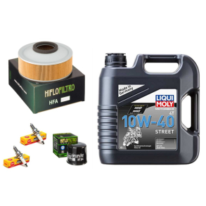 Servicekit KAWASAKI VN800 02-06 olie, oliefilter, luftfilter, tndrr, bundproppakning 