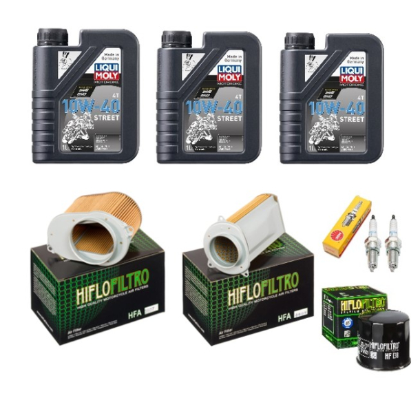 Servicekit SUZUKI VS600 VS700 VS750 VS800 olie, oliefilter, luftfilter, tndrr, bundproppakning