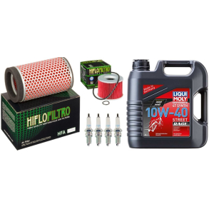 Servicekit YAMAHA XJR1300(5WM) RP19 07-16 olie, oliefilter, luftfilter, tndrr, pakning bundprop