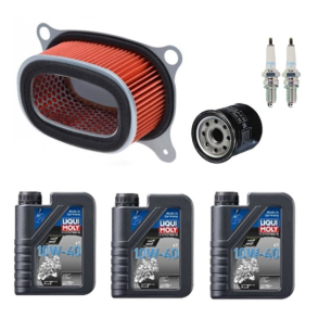  Servicekit HONDA XRV750 AFRICA 93-02 olie, oliefilter, luftfilter, tndrr, bundproppakning