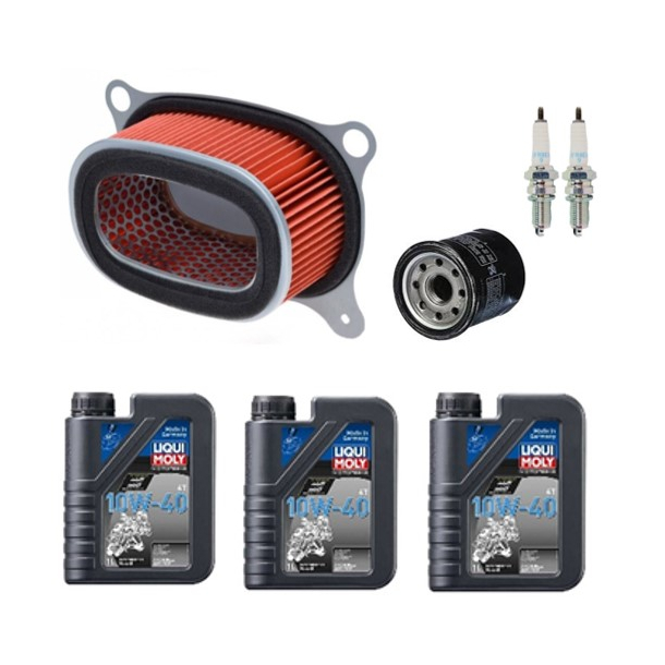  Servicekit HONDA XRV750 AFRICA 93-02 olie, oliefilter, luftfilter, tndrr, bundproppakning