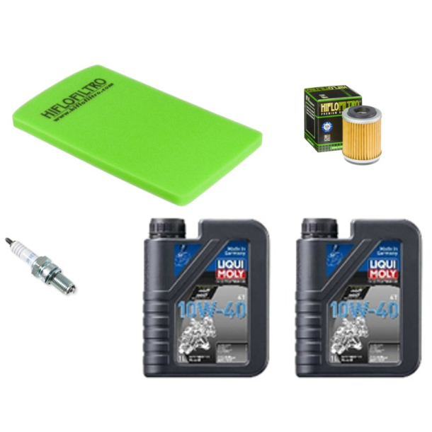 Servicekit YAMAHA XT350 85-01 olie, oliefilter, luftfilter, tndrr, bundproppakning