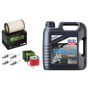 Servicekit KAWASAKI Z650B Z650SR oliefilter, luftfilter, tndrr, bundproppakning